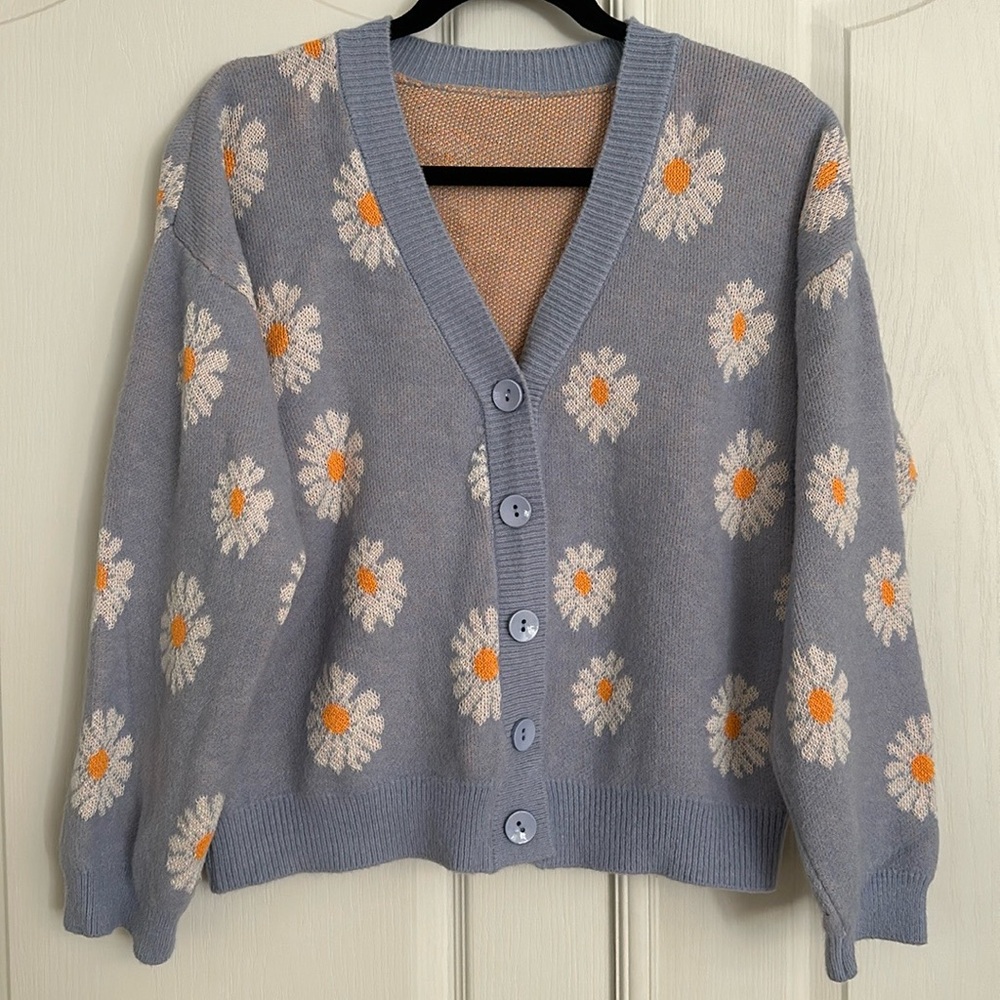 Daisy Floral Cardigan - ONE SIZE